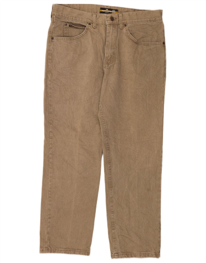 Lee Jean droit coupe droite W36 L29 homme kaki coton