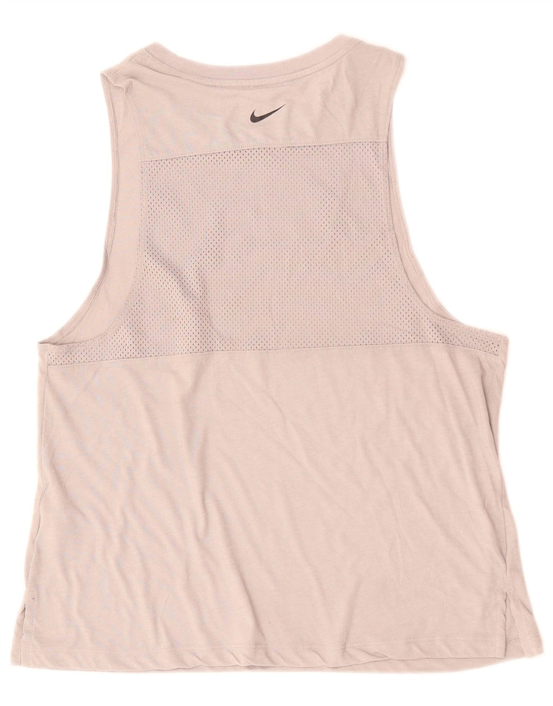 NIKE Débardeur graphique Dri Fit pour femme UK 14 Gris moyen en coton