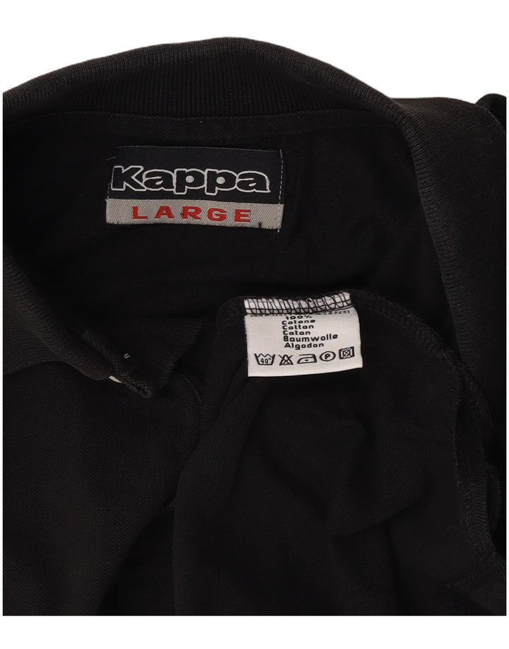 Kappa Polo Homme Grand Noir Coton