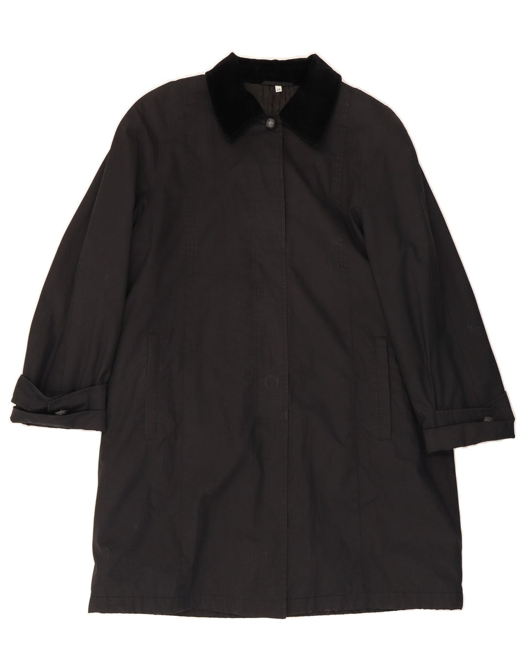 VINTAGE Womens Overcoat IT 48 XL Black Vintage Vintage and Second-Hand Vintage from Messina Hembry 