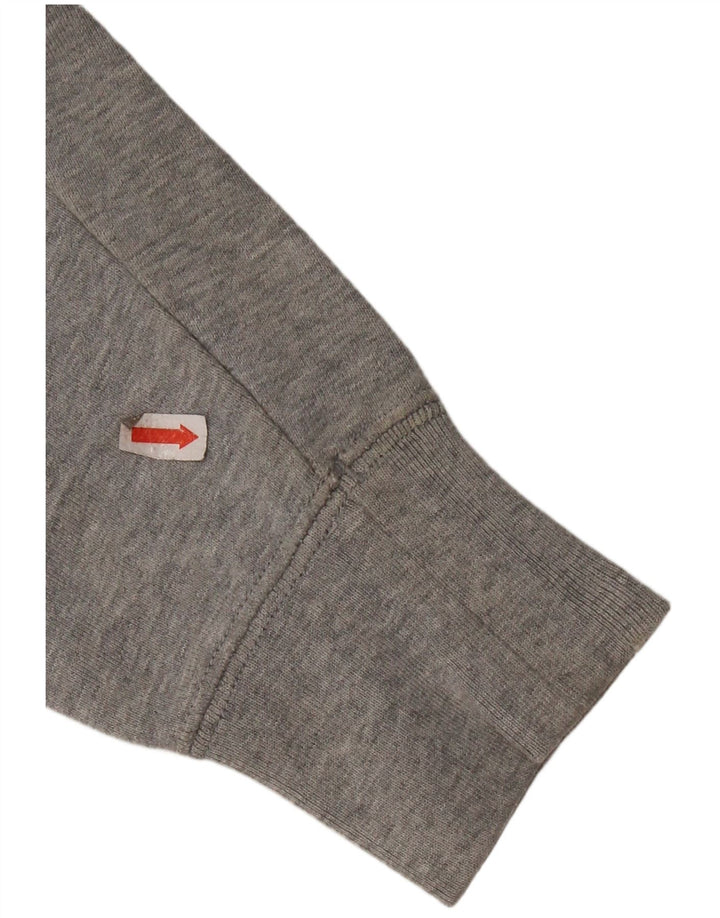 REEBOK Sweat-shirt surdimensionné pour femme UK 10 Petit Gris Coton