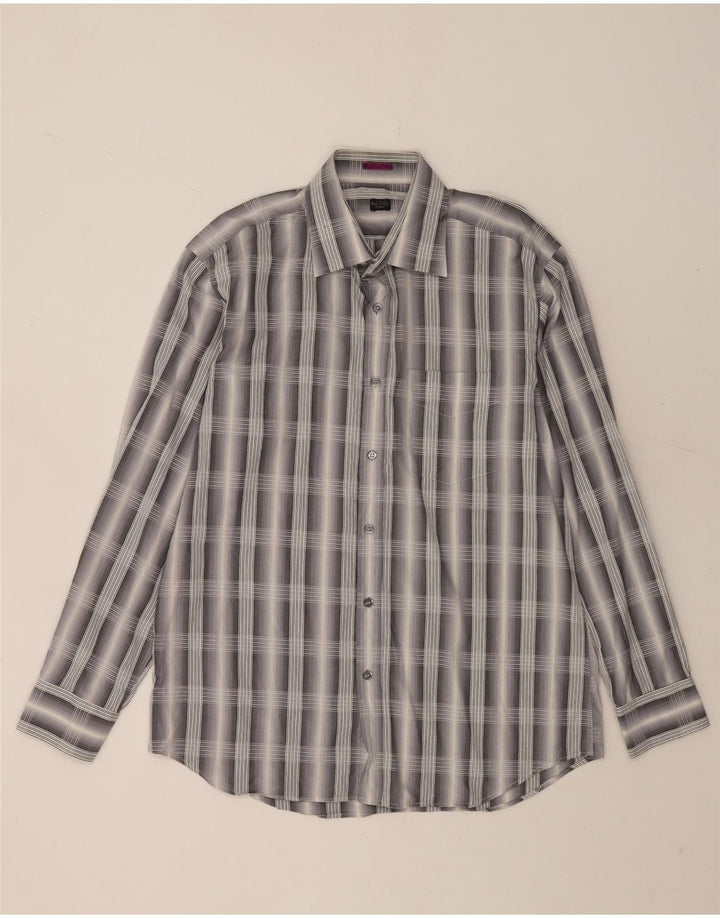 Paul Smith Chemise Homme Taille 42 16 1/2 Grand Coton à Carreaux Gris