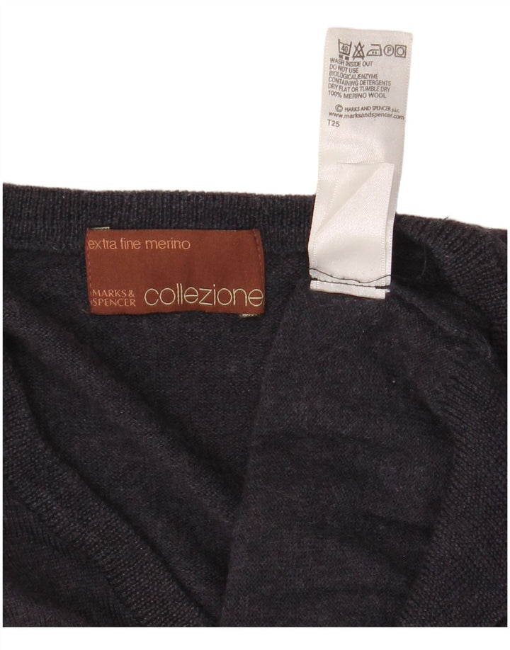 Marks & Spencer Débardeur pour homme XL en laine mérinos bleu marine