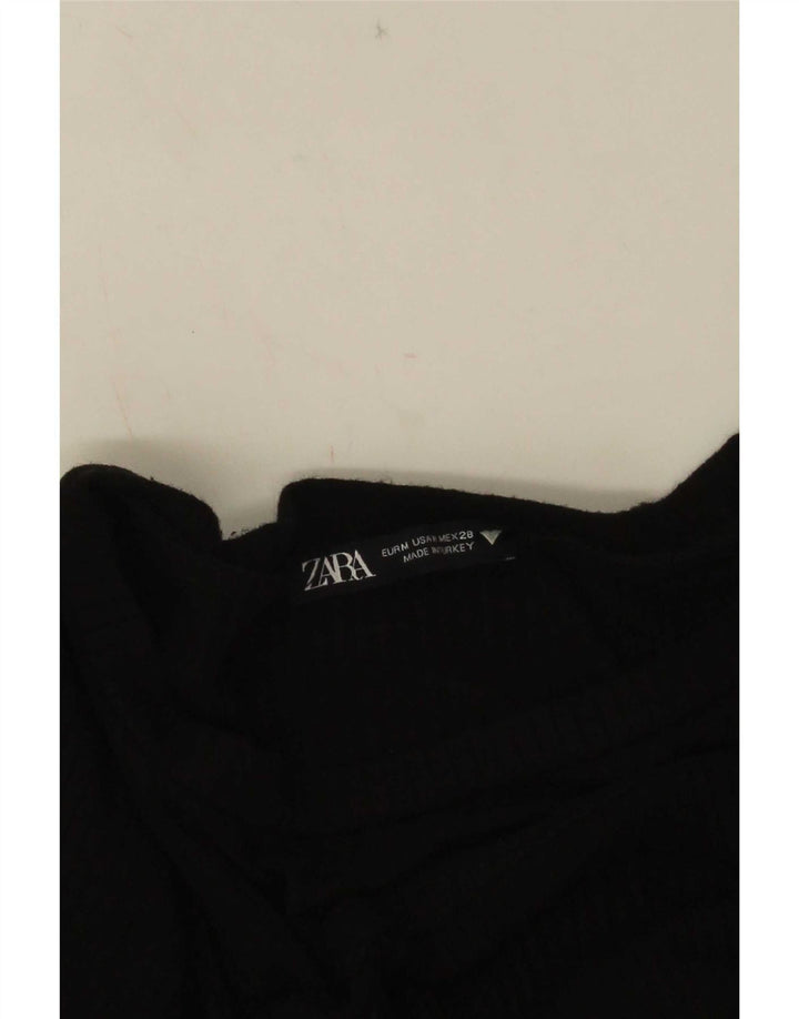 Zara Chemisier à manches longues pour femme UK 12 Noir moyen