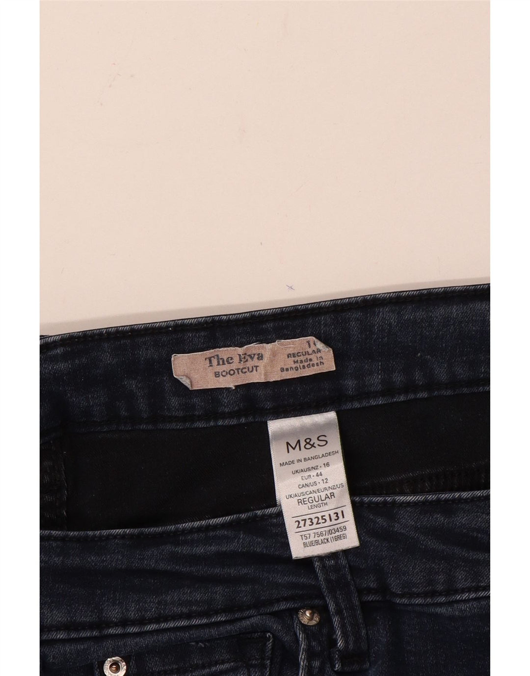Marks & Spencer Jean bootcut coupe régulière pour femme UK 16 Large W34 L28 Bleu