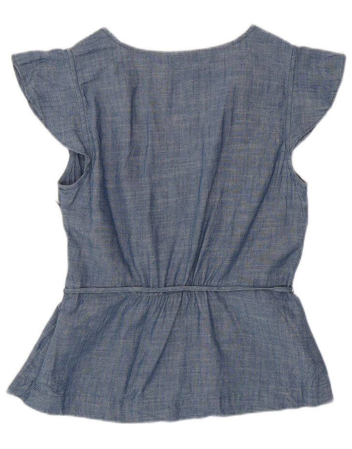 J. CREW Chemisier Femme US 0 XS Bleu Coton