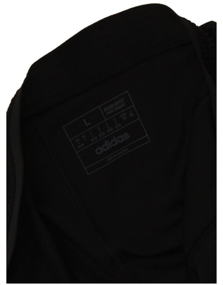 ADIDAS Short de sport coupe régulière pour femme UK 16/18 Large Noir