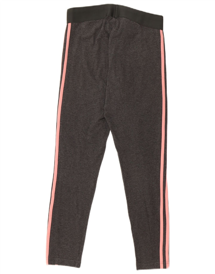 Adidas Legging court pour femme UK 12/14 Gris moyen en coton