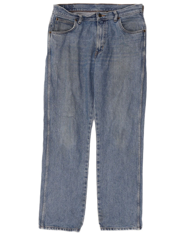 Wrangler Jean droit coupe régulière pour homme W34 L32 bleu coton