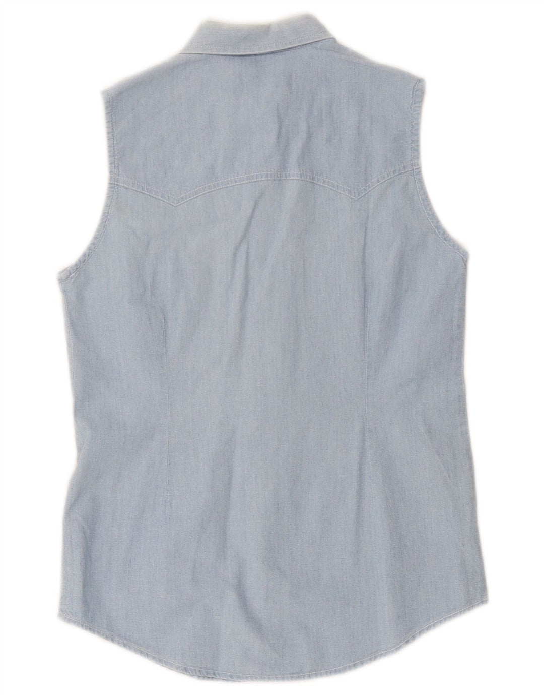 Lee Chemise sans manches pour femme UK 10 Small Bleu