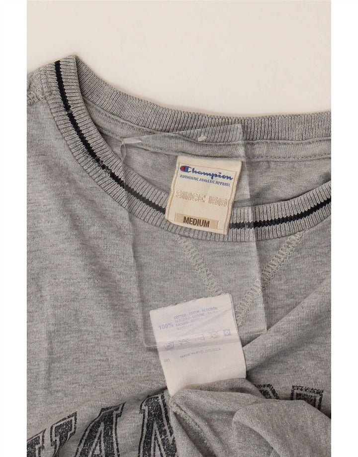 Champion T-Shirt Graphique Homme Gris Moyen Coton