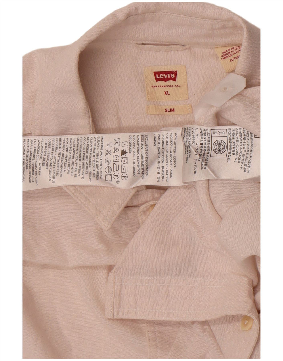 Levi's Chemise Slim Fit XL Homme Rose Coton