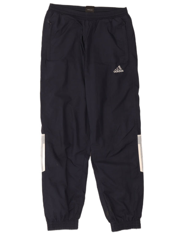 Adidas Pantalon de survêtement pour homme UK 38/40 Bleu marine moyen Polyester