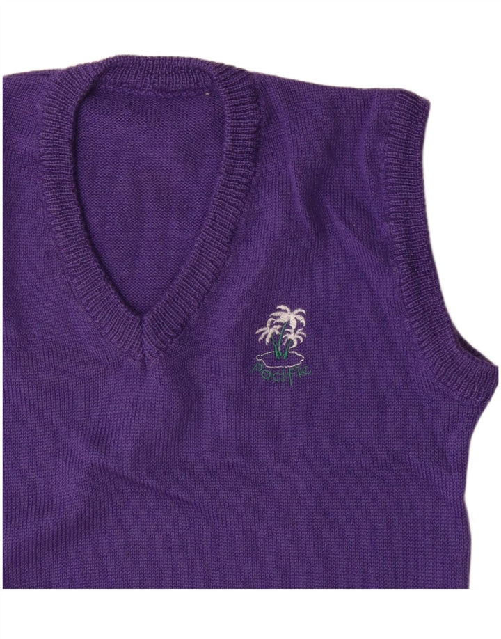 vintage Mens Vest Débardeur Moyen Violet