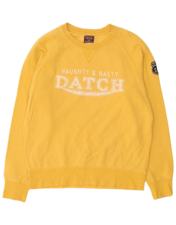 Datch Sweat-shirt graphique pour femme UK 20 2XL Jaune Coton