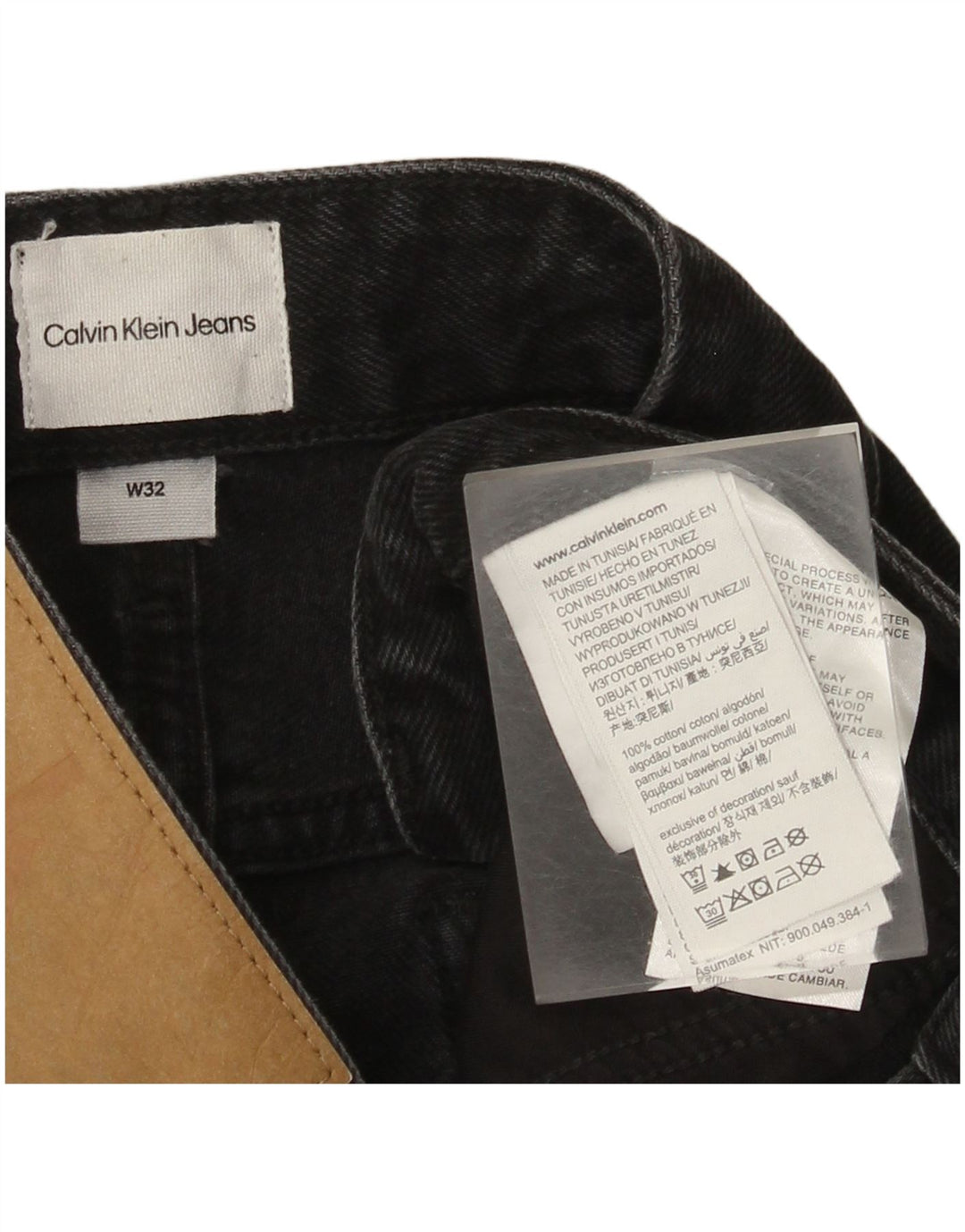 Calvin Klein Short en jean W32 pour homme en coton noir moyen