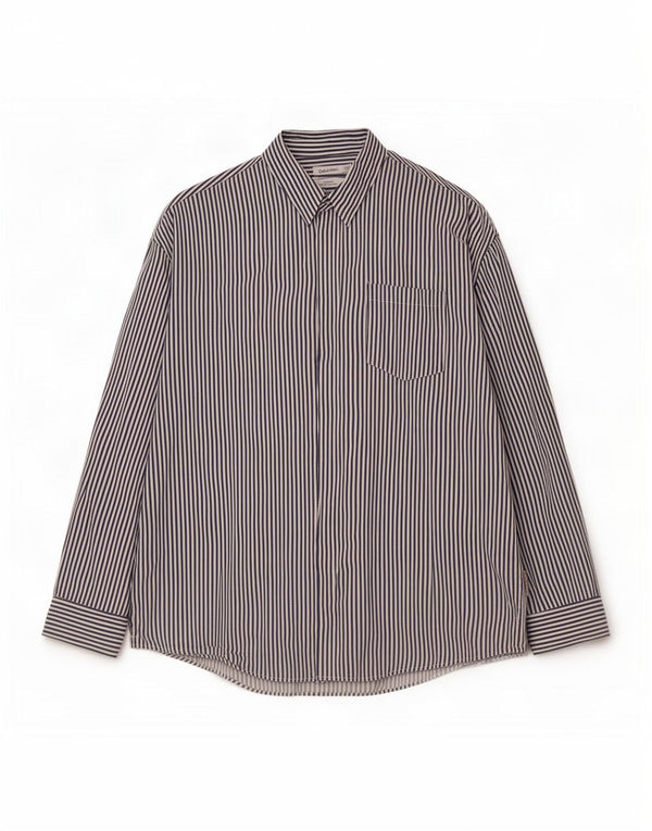 Calvin Klein Chemise coupe décontractée XL en coton à fines rayures bleu marine