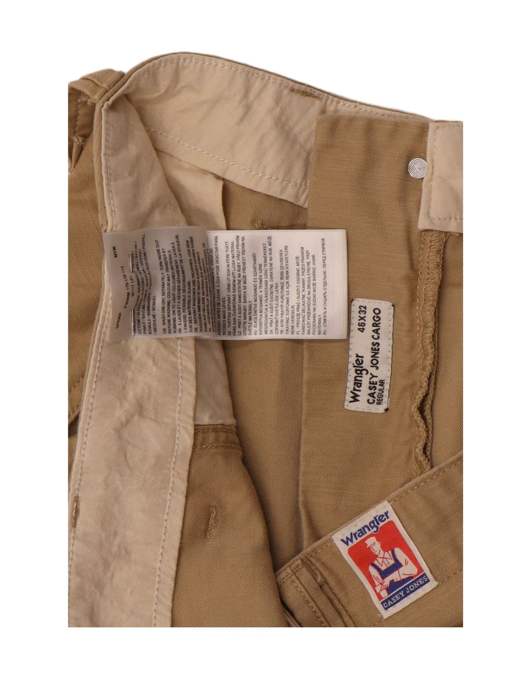 WRANGLER Pantalon Cargo Casey Regular Slim Homme W46 L23 Coton Beige