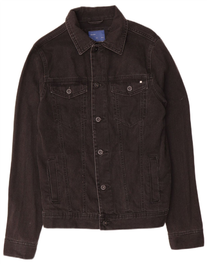Zara Veste en jean pour homme UK 36 Petit Noir