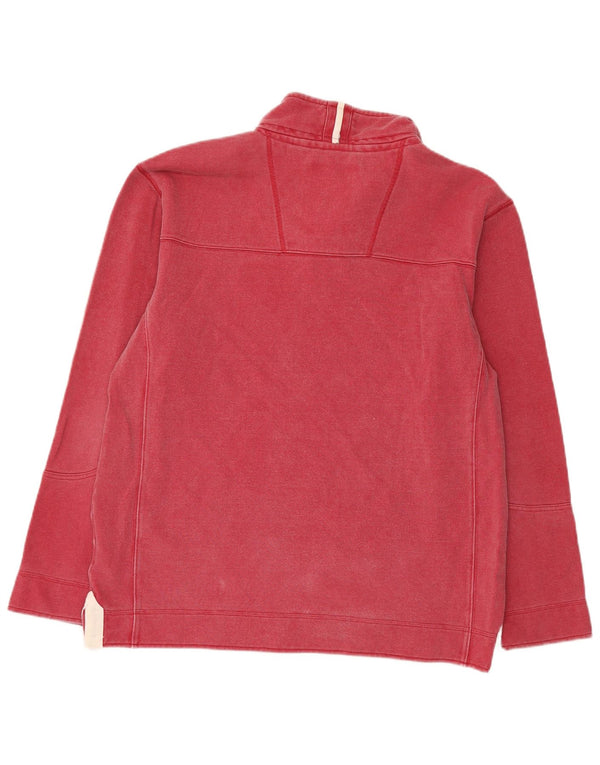 Crew Clothing Sweat-shirt à col zippé pour homme en coton rouge Taille L