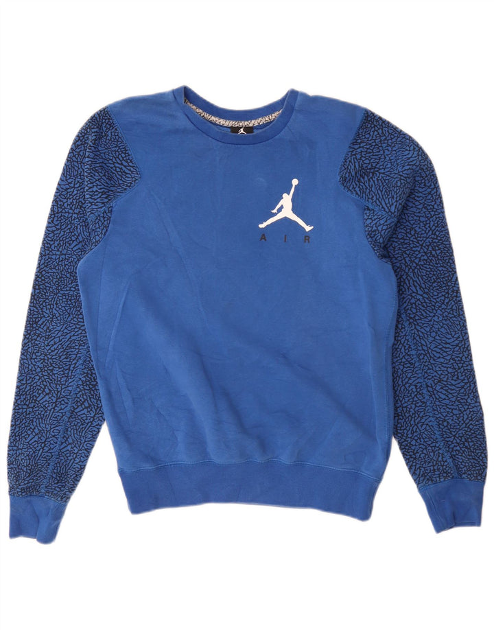Jordan Sweat-shirt à motif abstrait pour homme en coton bleu Taille S