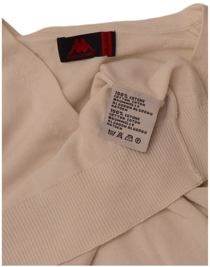 KAPPA Débardeur Homme 2XL Coton Blanc Cassé
