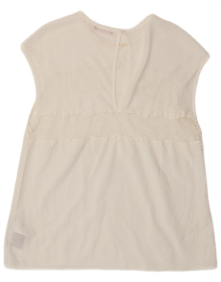 Guess Chemisier Femme UK 12 Medium Blanc Polyester