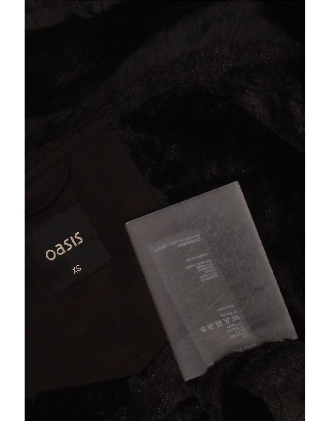Oasis Gilet Sherpa Femme UK 6 XS Noir Polyester