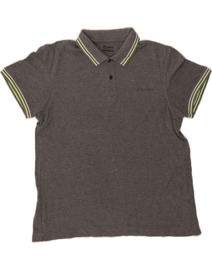 LOTTO Mens Polo Shirt Large Grey Cotton Vintage Lotto and Second-Hand Lotto from Messina Hembry 
