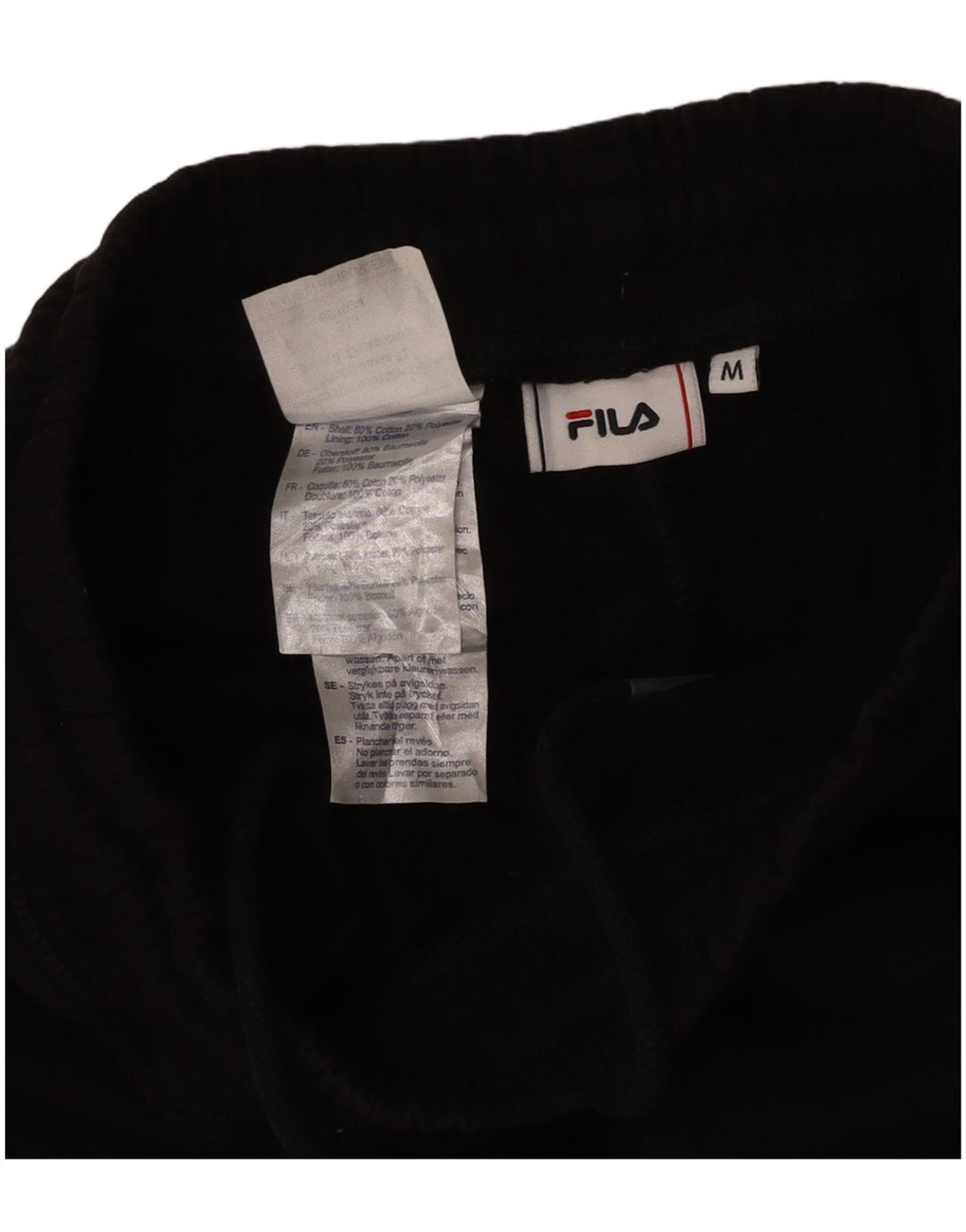FILA Pantalon de Survêtement Graphique Joggers Homme Noir Moyen Coton