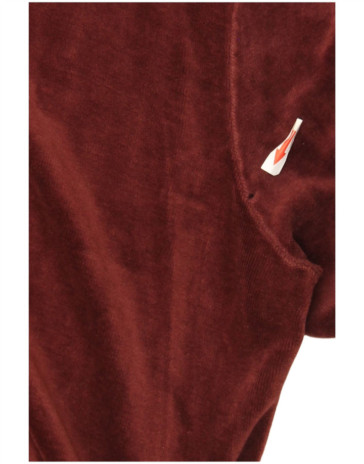 Vintage Homme Top Manches Longues Bordeaux Moyen