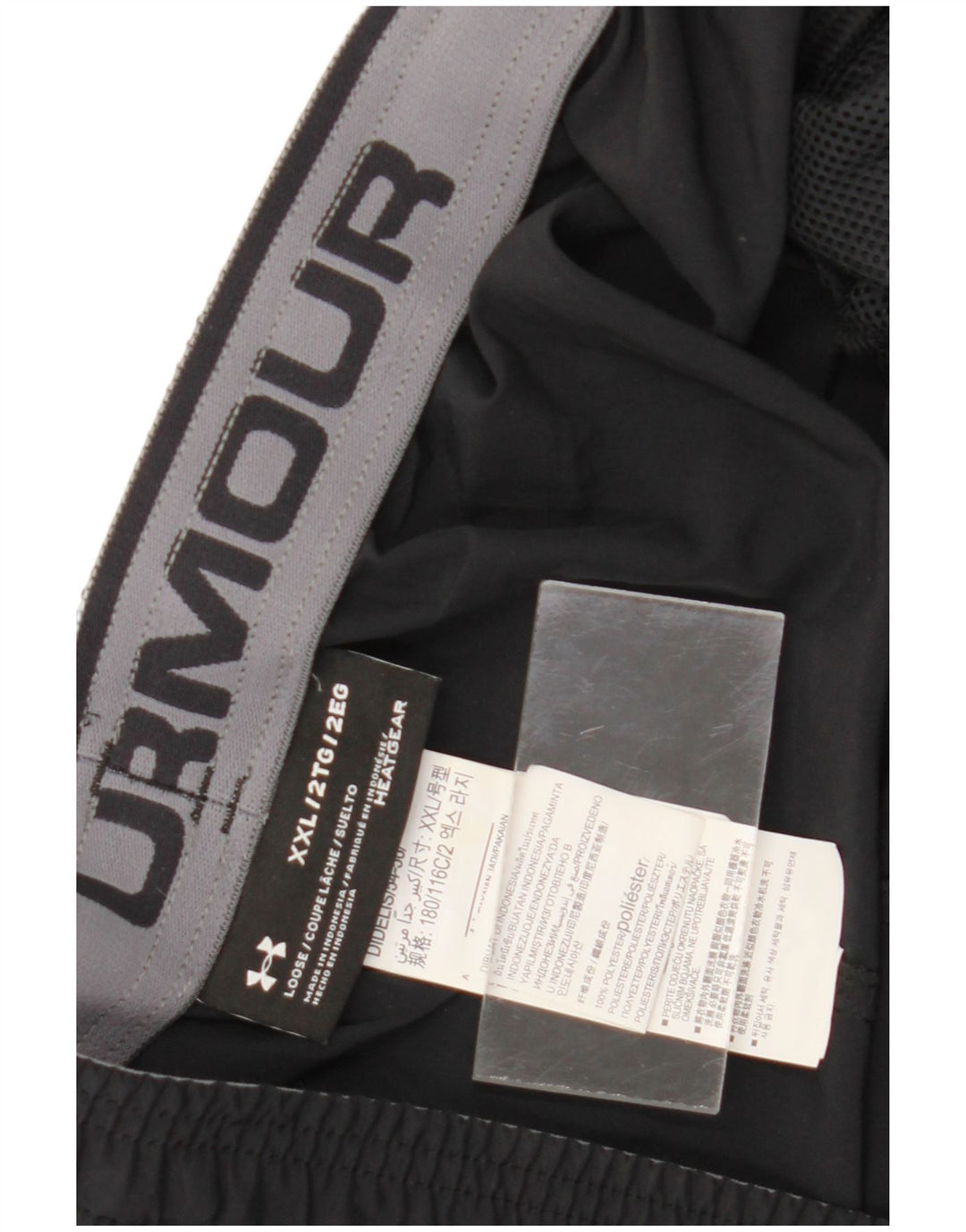 Under Armour Short de Sport Heat Gear Homme 2XL Noir Polyester
