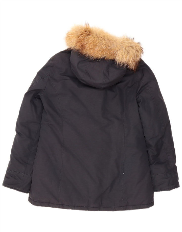 Champion Veste rembourrée à capuche pour femme UK 14 Bleu marine moyen