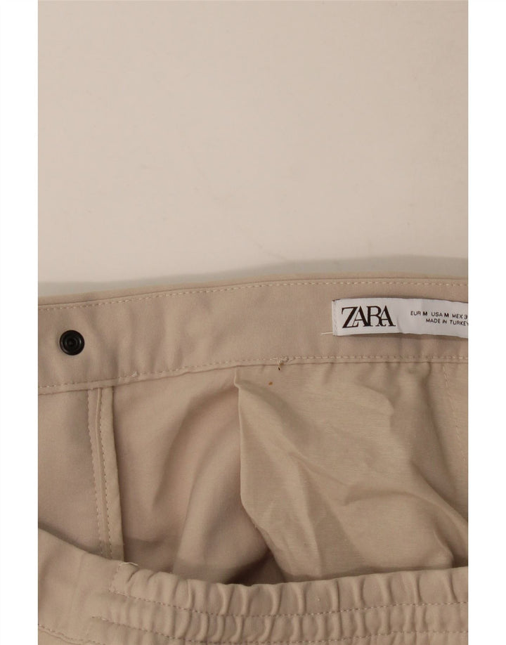 ZARA Pantalon Chino Joggers Homme Moyen W32 L28 Beige Polyester