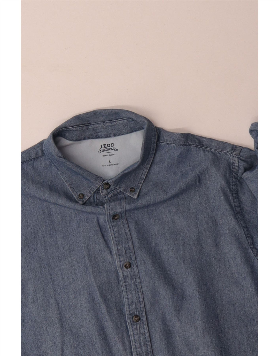 IZOD Chemise en Jean Salt Water Homme Grand Bleu Coton