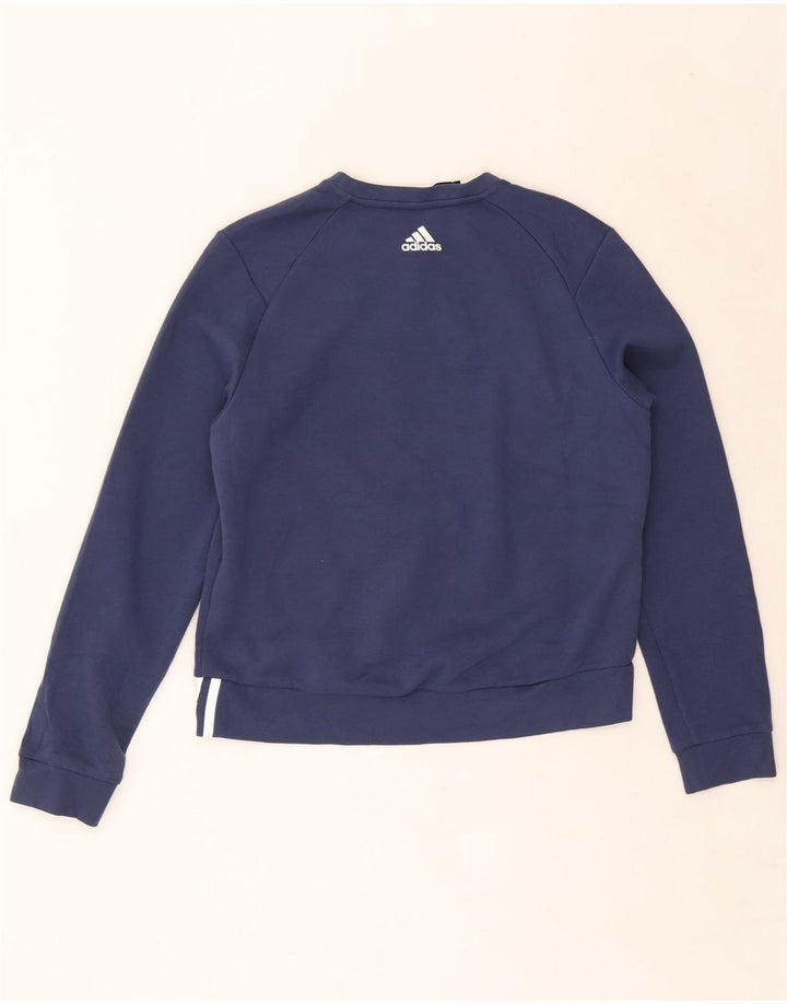 Adidas Sweat-shirt pour femme UK 12/14 Bleu marine moyen en coton
