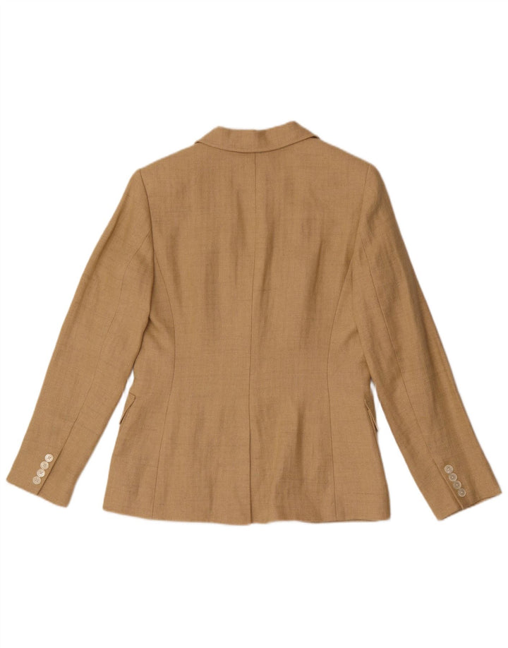 Ralph Lauren Veste blazer à 2 boutons pour femme US 8 à chevrons beige moyen