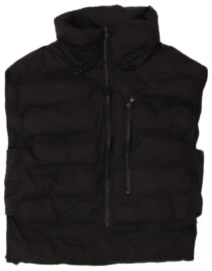 Zara Gilet rembourré surdimensionné pour femme UK 10 Small Noir