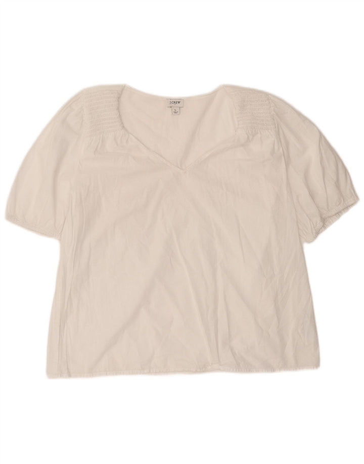 J. Crew Chemisier Femme UK 16 Large Blanc Coton