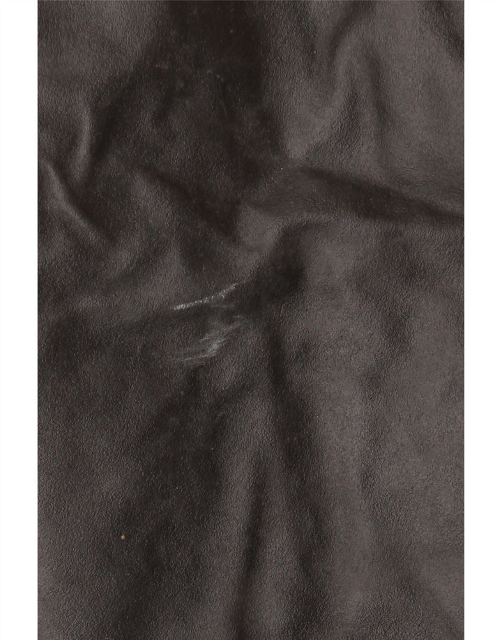 VINTAGE Veste de course en cuir pour homme IT 48 Cuir color block noir moyen