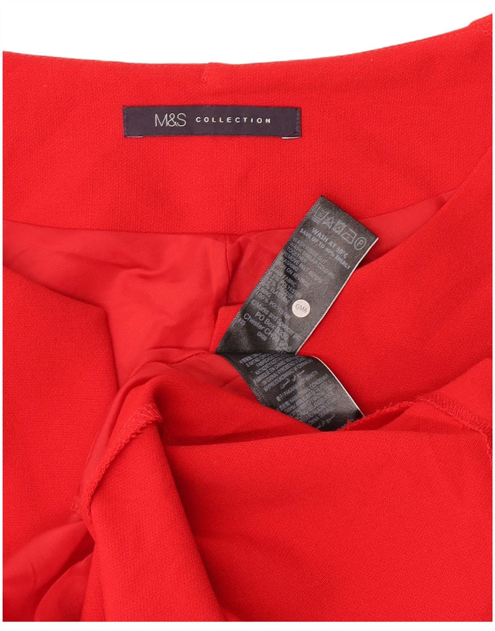 Marks & Spencer Robe fourreau pour femme UK 14 Large Rouge Polyester