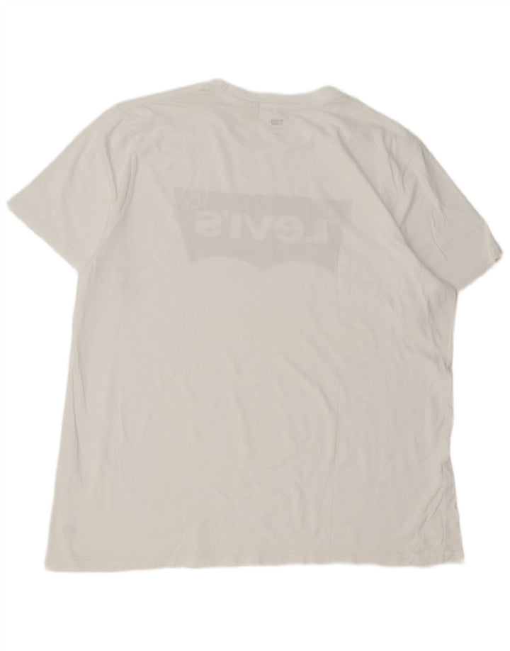 Levi's T-Shirt Graphique Top 2XL Homme Blanc