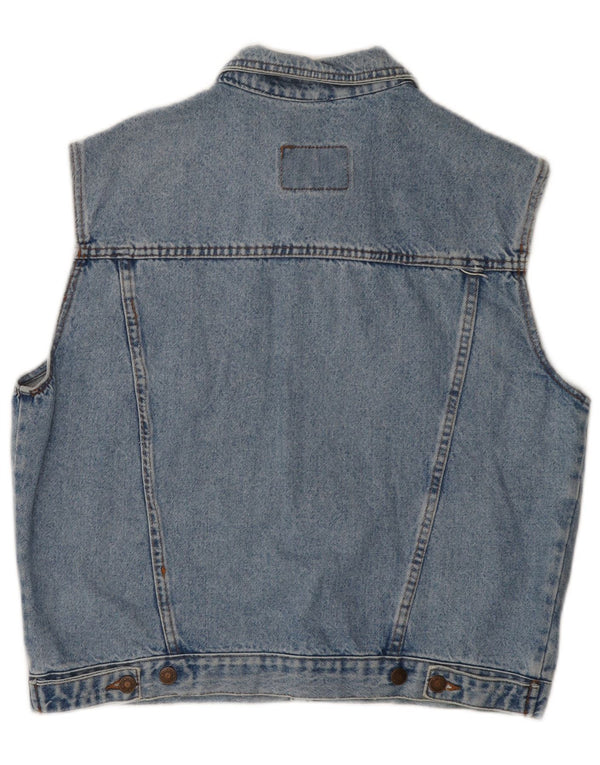 Casucci Gilet en jean pour homme UK 40 Large Bleu Coton