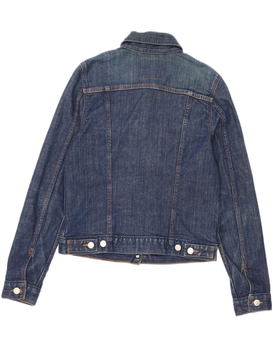 Levi's Veste en Jean Crop Femme UK 12 Bleu Moyen