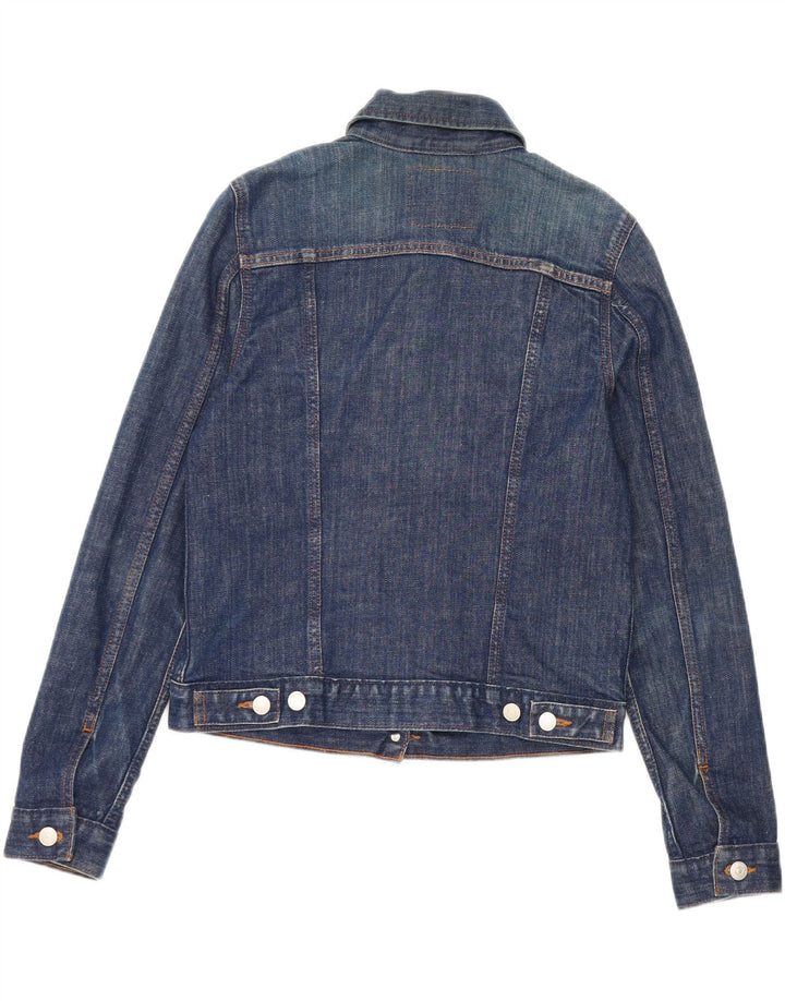 Levi's Veste en Jean Crop Femme UK 12 Bleu Moyen