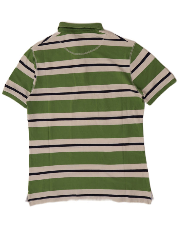 Conte of Florence Polo Homme Coupe Regular Coton Rayé Vert Moyen