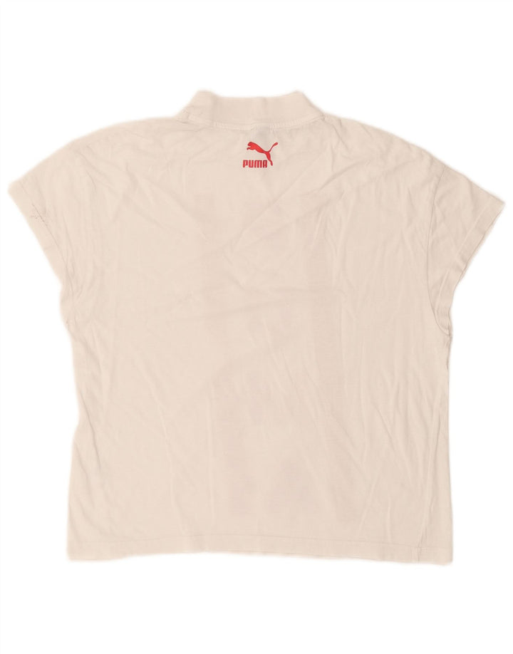 Puma T-shirt graphique pour femme UK 10 Small Blanc