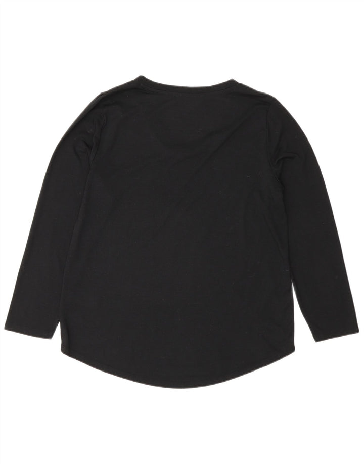Marks & Spencer Haut à manches longues pour femme UK 10 Small Noir Polyester