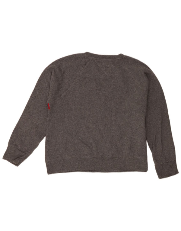 Tommy Hilfiger Sweat-shirt pour femme UK 16 Large Gris Colorblock