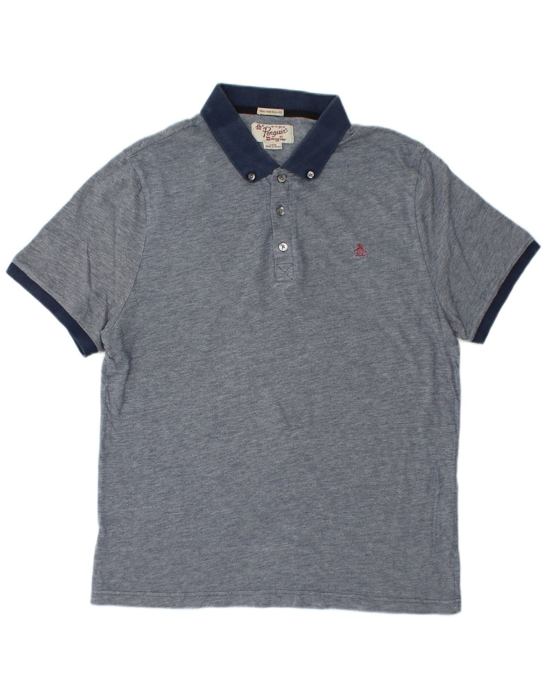 PENGUIN Polo Heritage Slim Fit Homme Bleu Marine Large